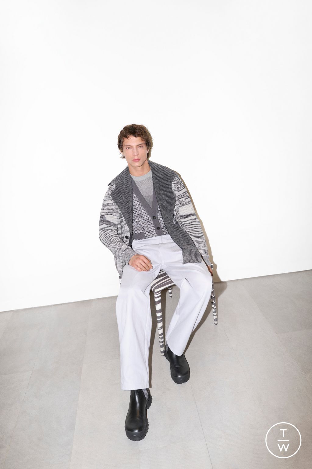 Fashion Week Milan Fall/Winter 2024 look 11 from the Missoni collection 男装