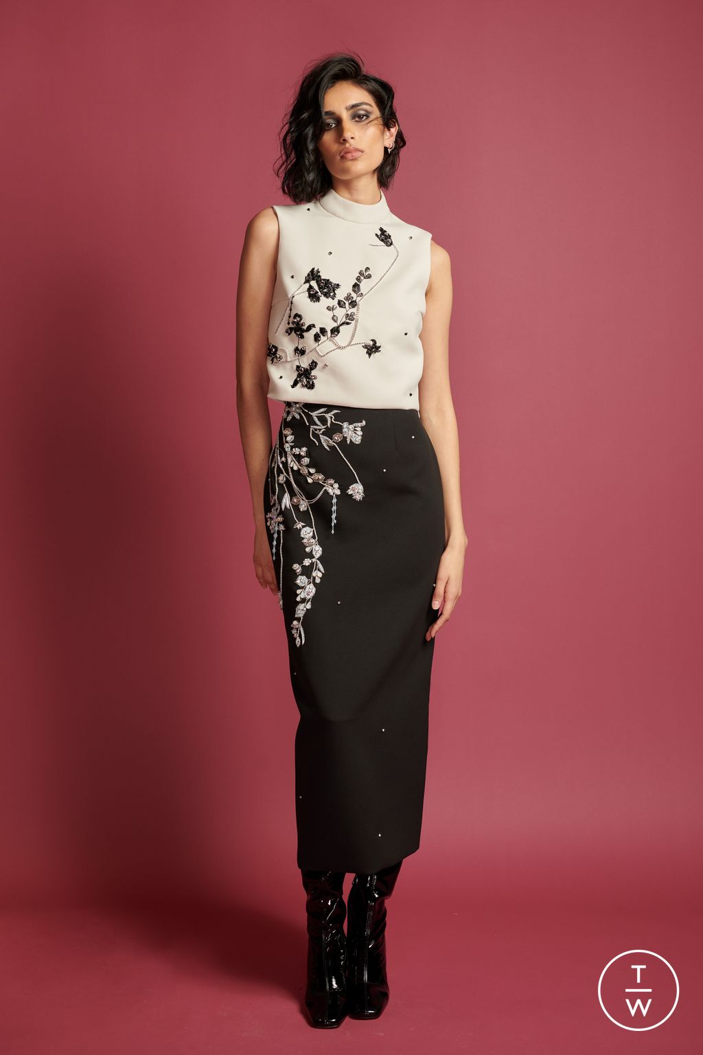 Fashion Week New York Resort 2024 look 11 de la collection Bibhu Mohapatra womenswear