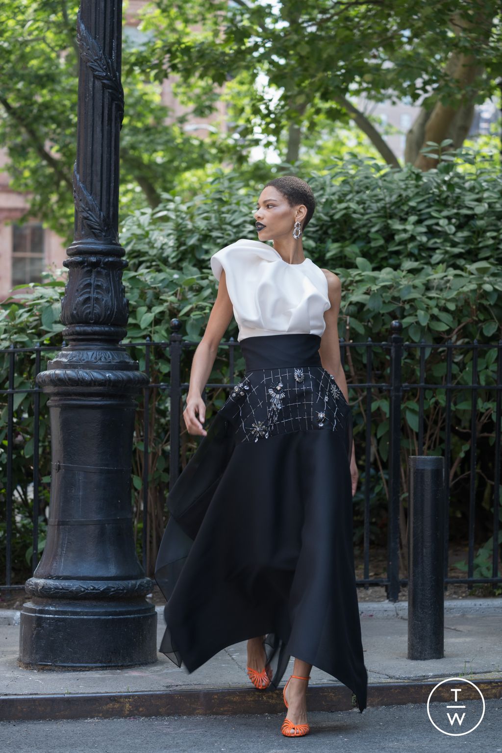 Fashion Week New York Resort 2025 look 11 from the Bibhu Mohapatra collection womenswear