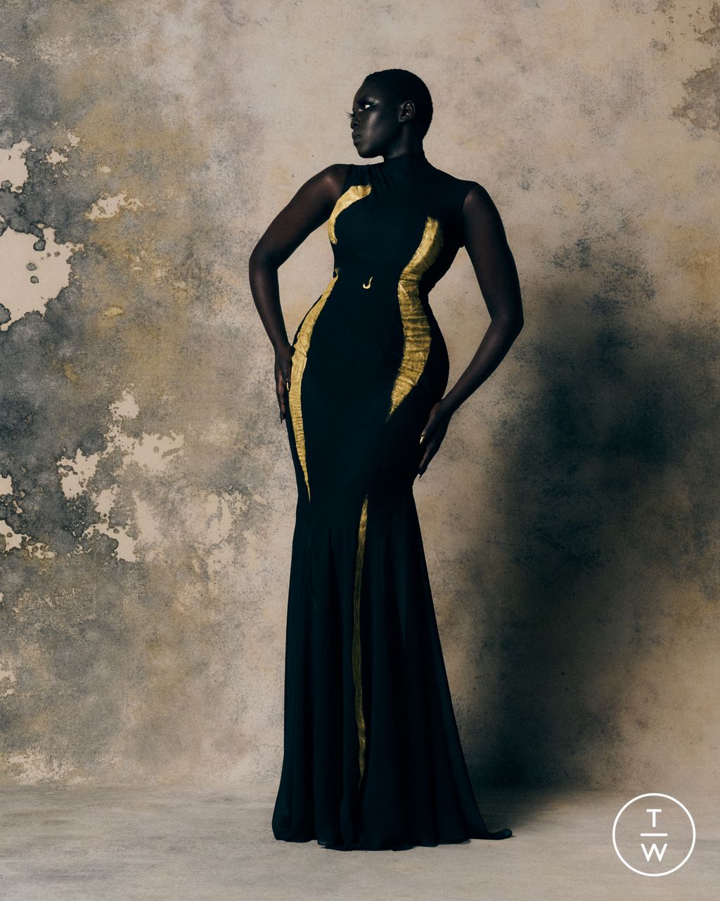 Fashion Week London Fall/Winter 2025 look 12 from the Harris Reed collection womenswear