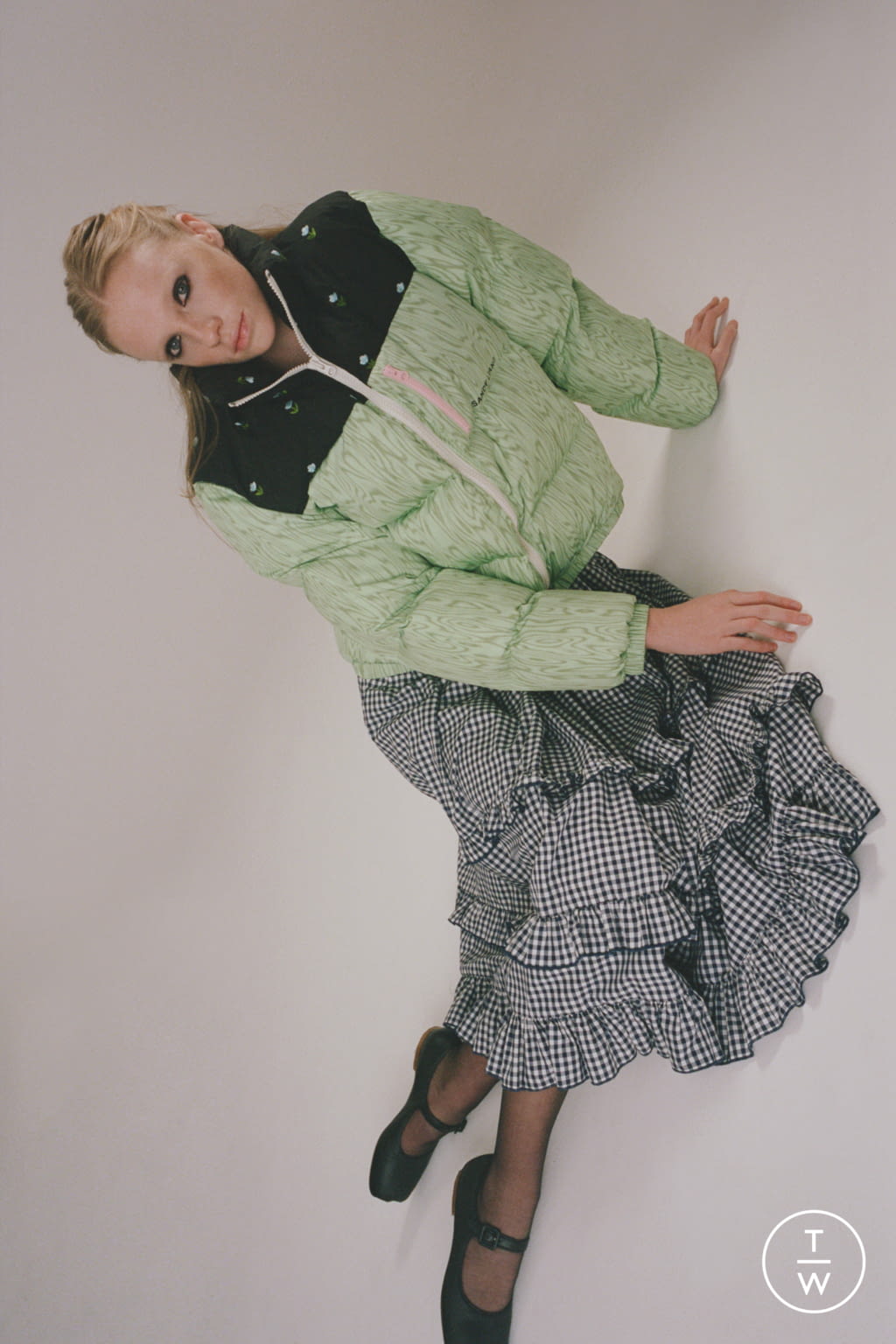 Fashion Week New York Fall/Winter 2021 look 13 from the Sandy Liang collection 女装