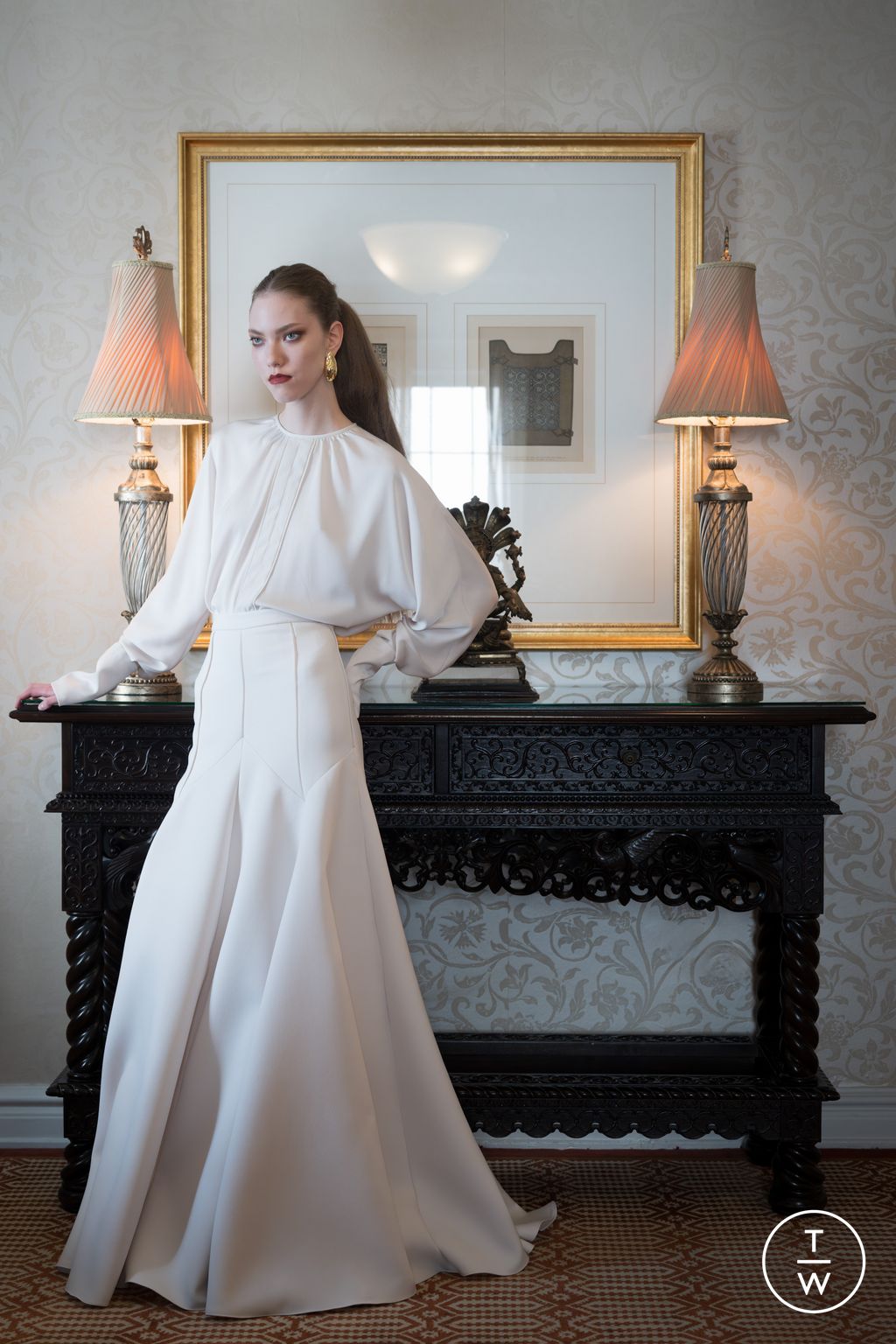 Fashion Week New York Resort 2026 look 13 from the Bibhu Mohapatra collection womenswear