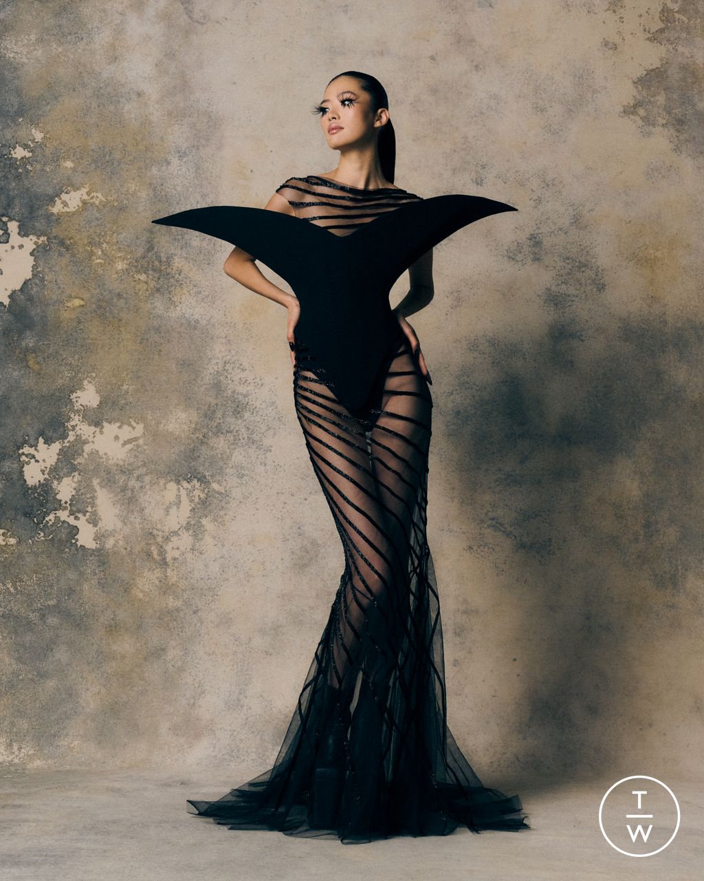 Fashion Week London Fall/Winter 2025 look 14 from the Harris Reed collection womenswear