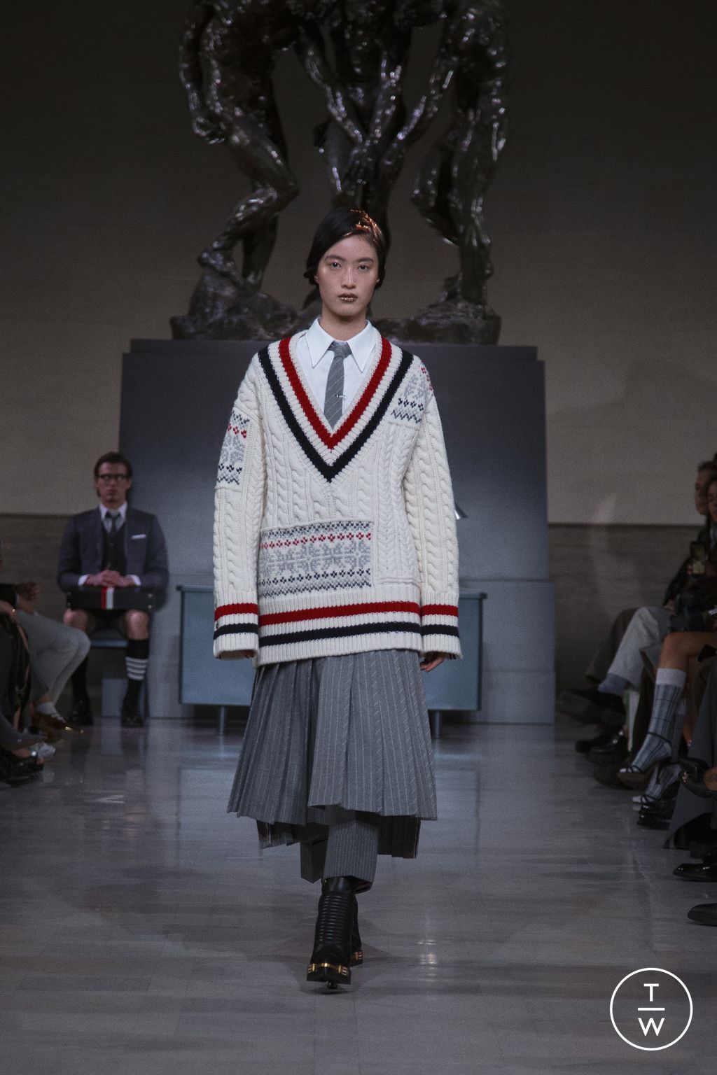 Fashion Week New York Fall/Winter 2026 look 15 de la collection Thom Browne womenswear
