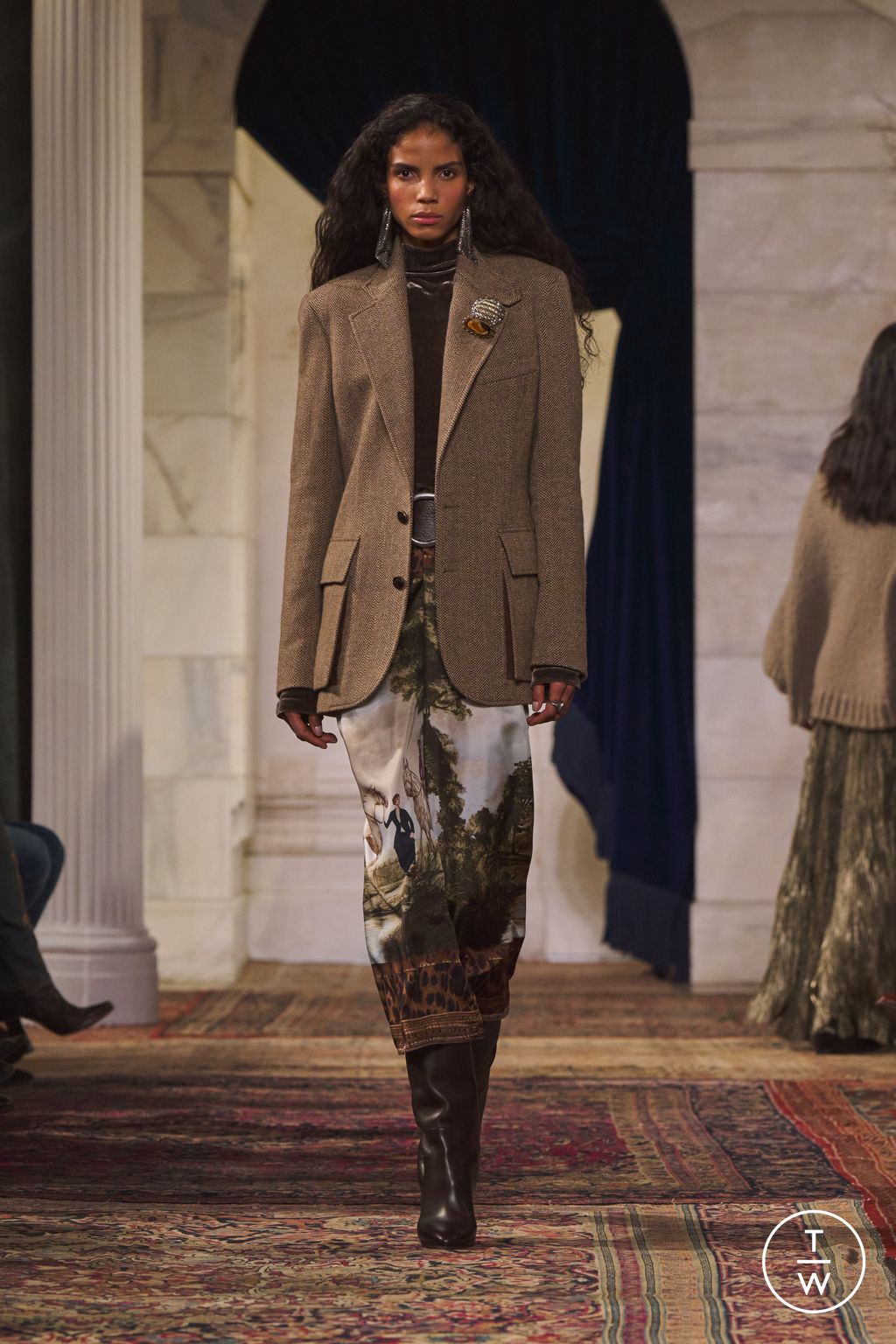 Fashion Week New York Fall/Winter 2026 look 15 from the Ralph Lauren collection womenswear