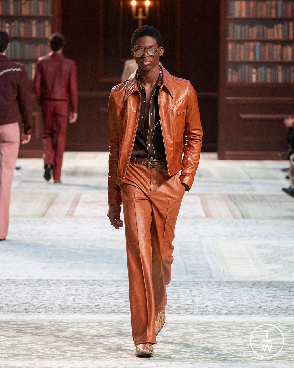 Fashion Week Paris Fall/Winter 2026 look 16 from the Amiri collection menswear