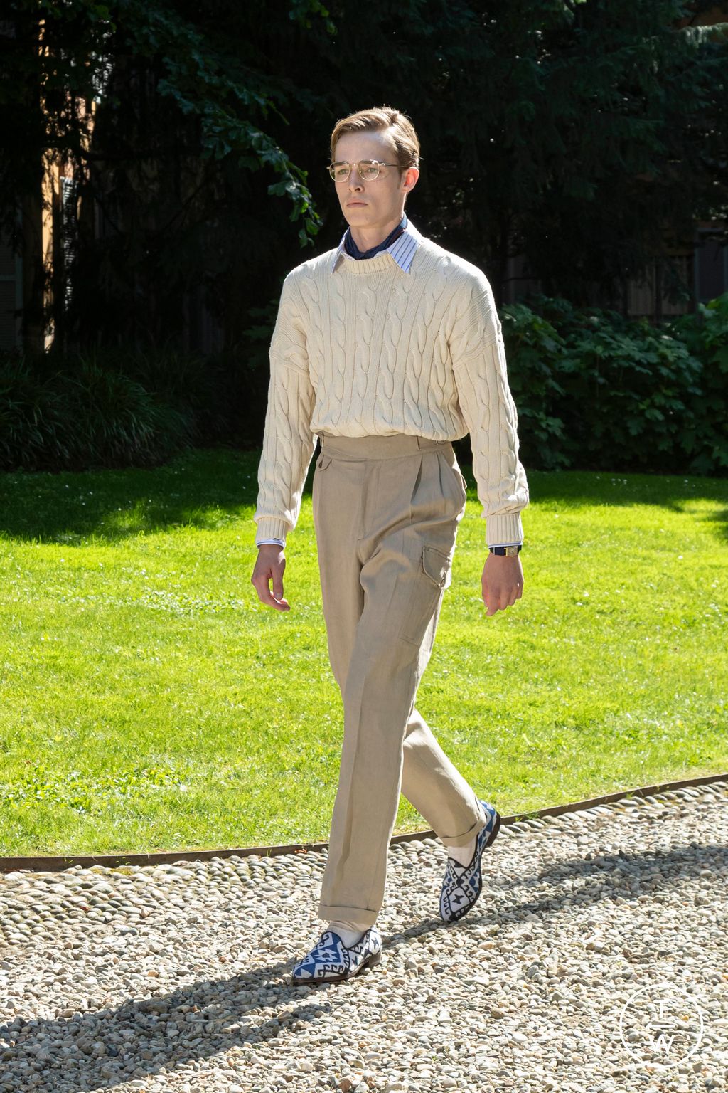 Fashion Week Milan Spring-Summer 2025 look 16 from the Dunhill collection menswear