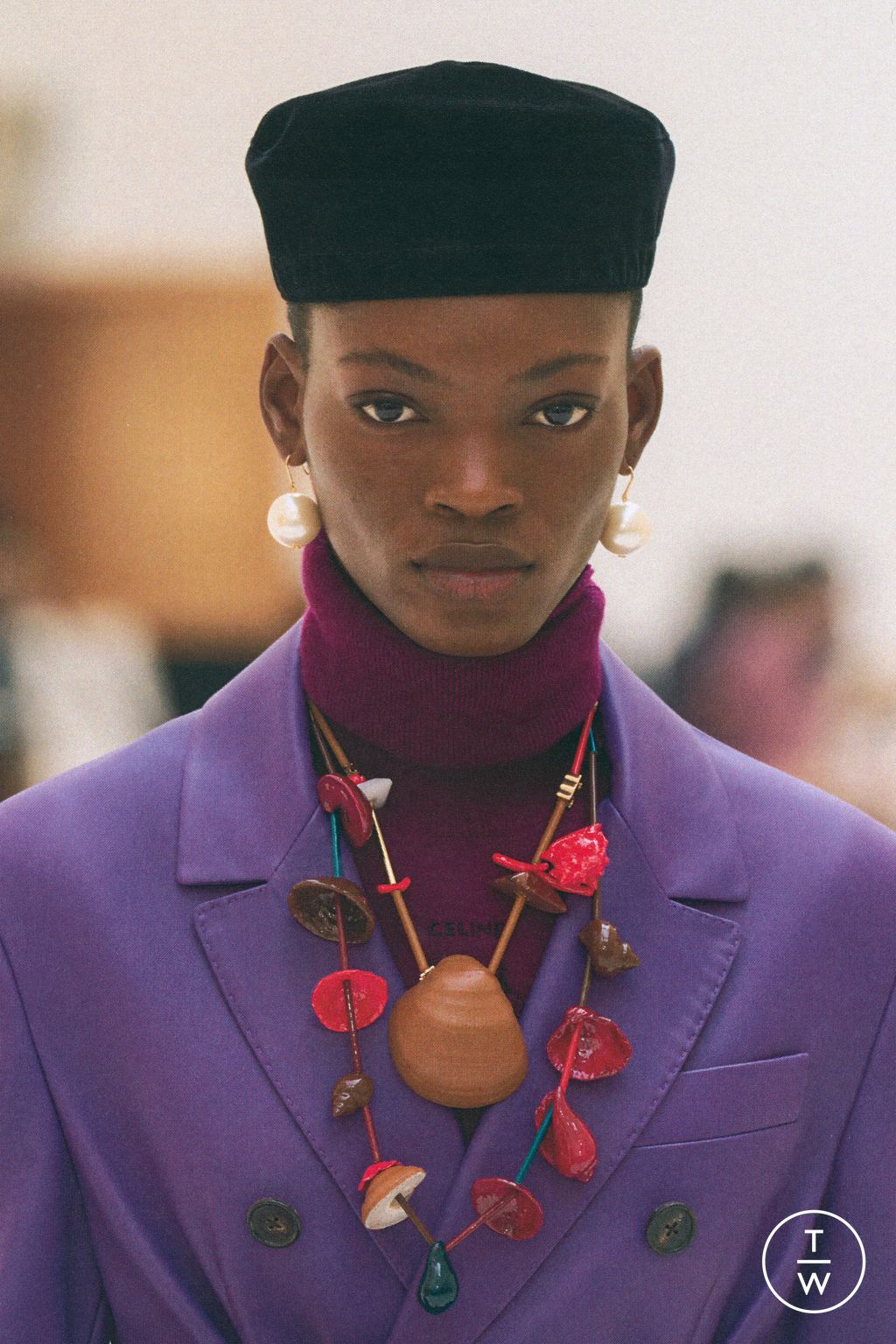 Fashion Week Paris Fall/Winter 2026 look 24 from the Celine collection womenswear accessories