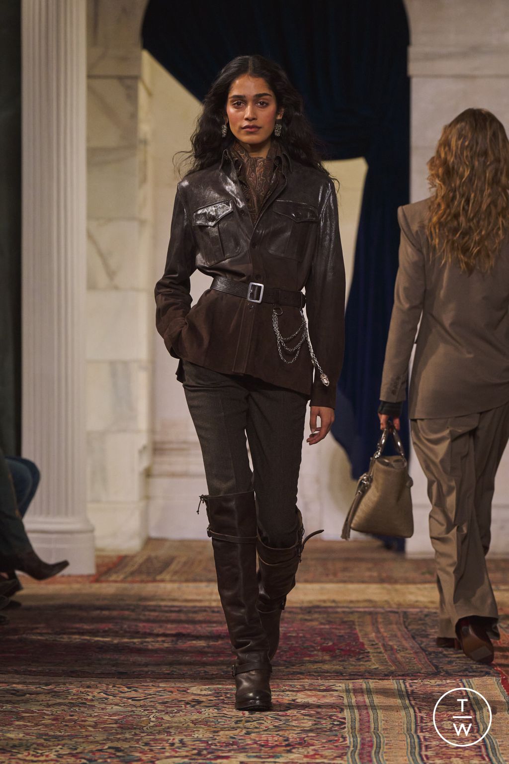 Fashion Week New York Fall/Winter 2026 look 17 from the Ralph Lauren collection womenswear