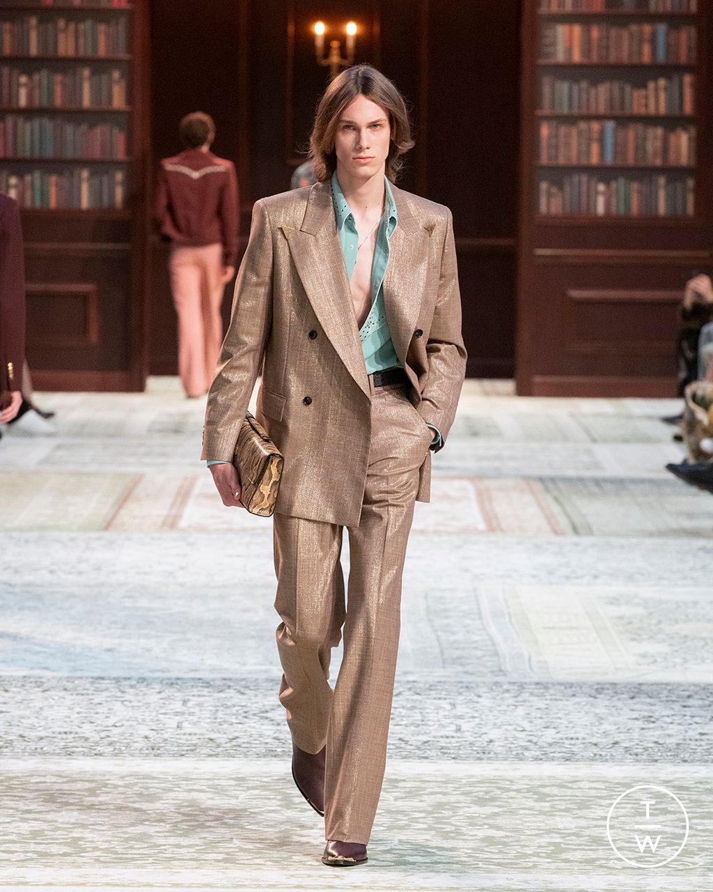 Fashion Week Paris Fall/Winter 2026 look 17 from the Amiri collection menswear