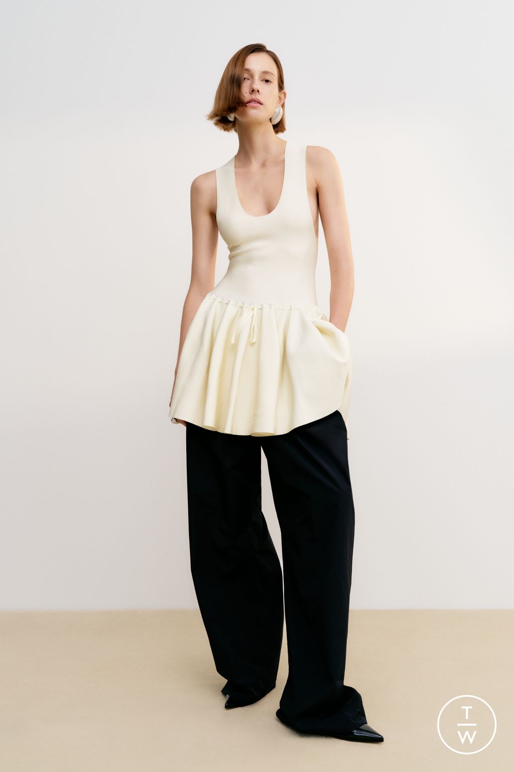 Fashion Week New York Resort 2026 look 18 from the Brandon Maxwell collection womenswear