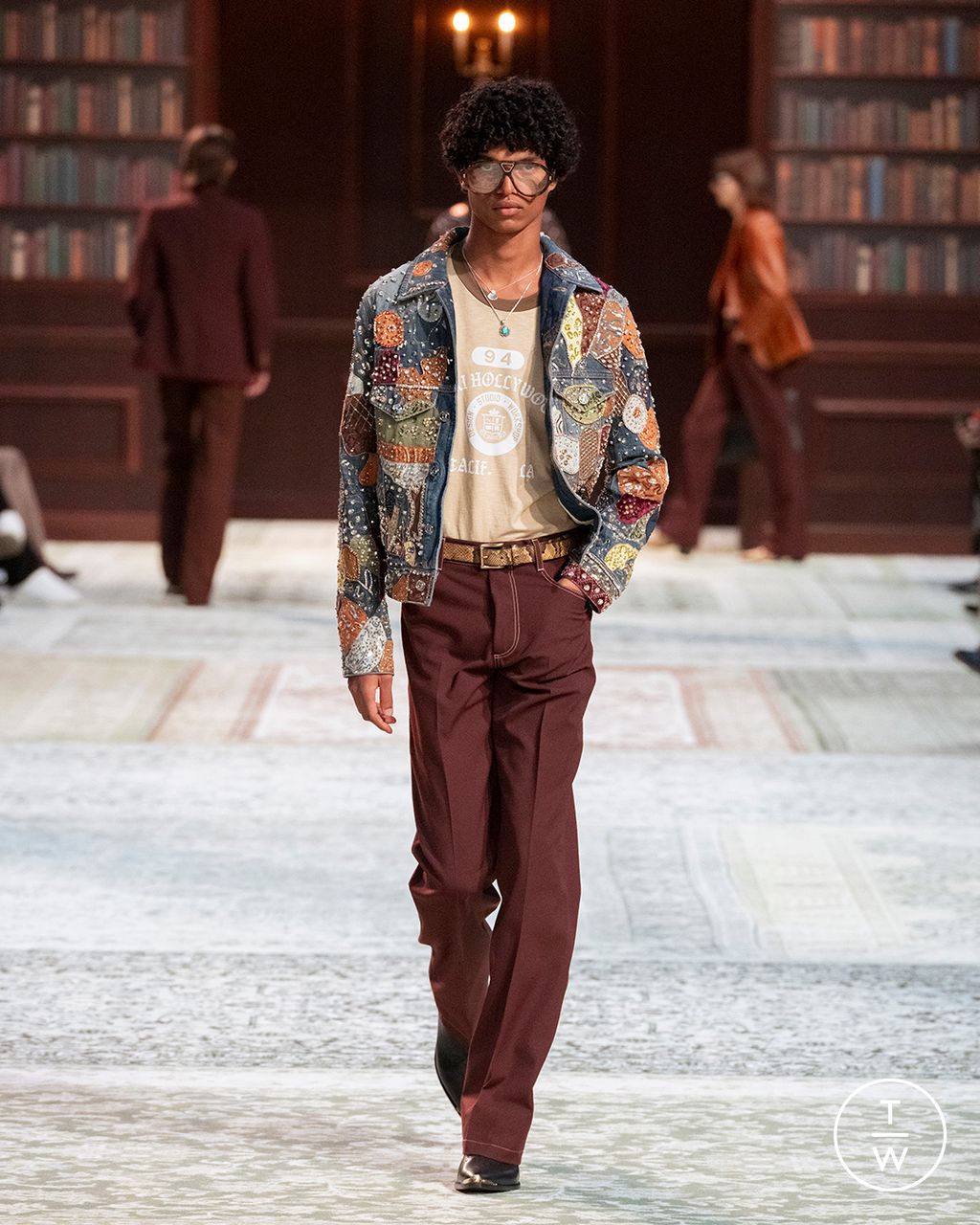 Fashion Week Paris Fall/Winter 2026 look 18 from the Amiri collection menswear
