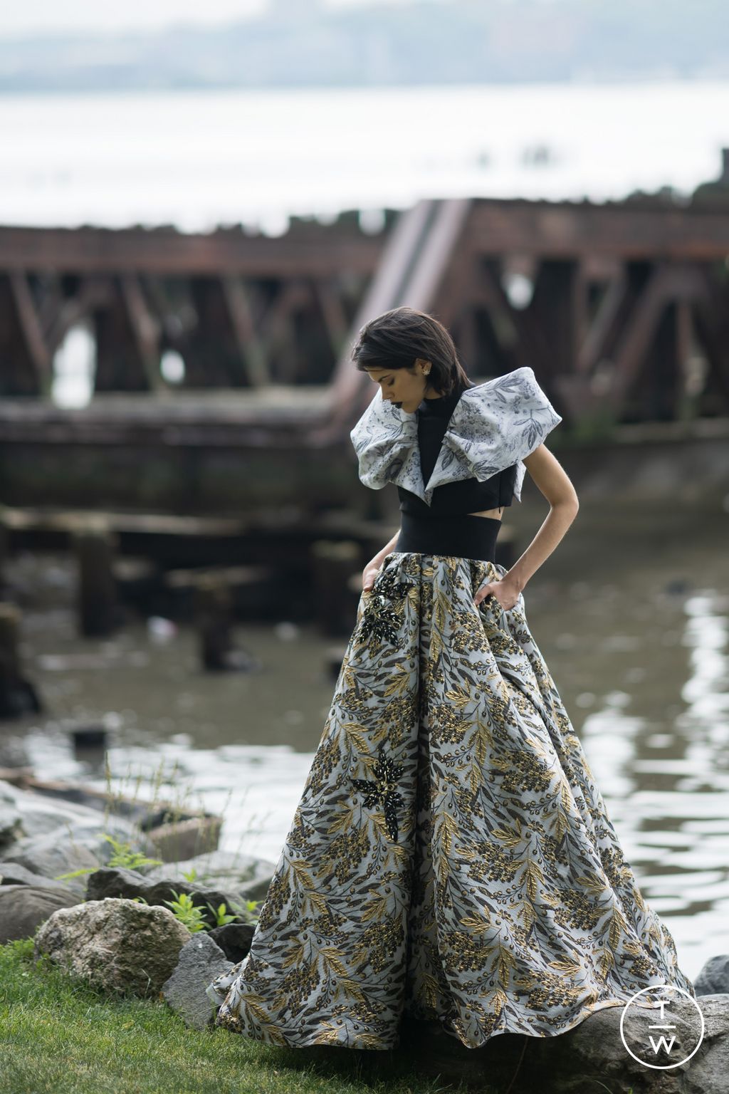 Fashion Week New York Resort 2025 look 18 from the Bibhu Mohapatra collection womenswear