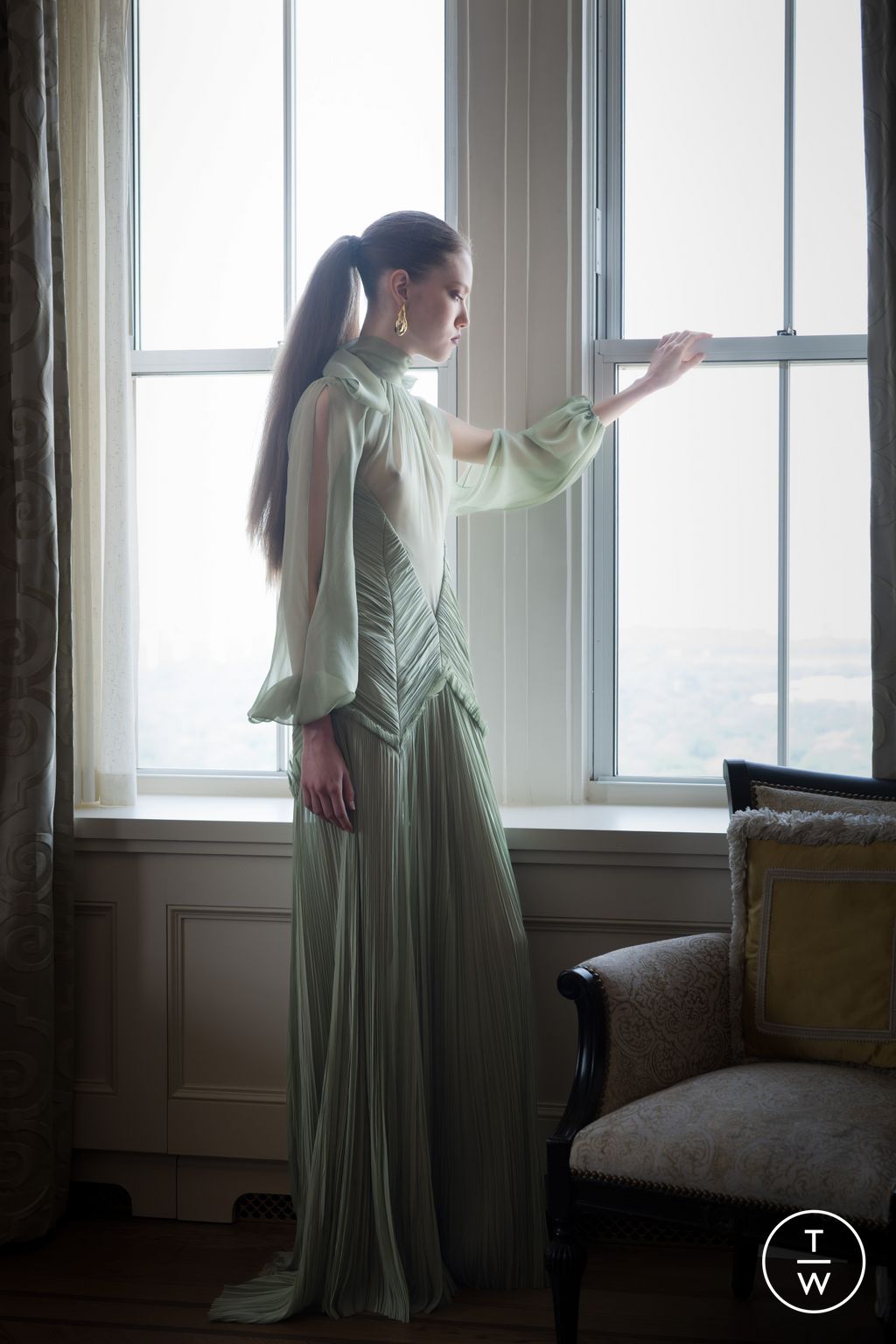 Fashion Week New York Resort 2026 look 18 from the Bibhu Mohapatra collection womenswear