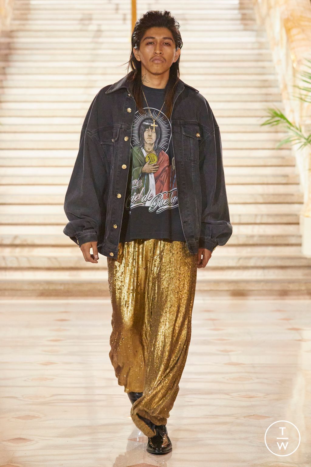 Fashion Week New York Spring/Summer 2024 look 19 from the Willy Chavarria collection menswear