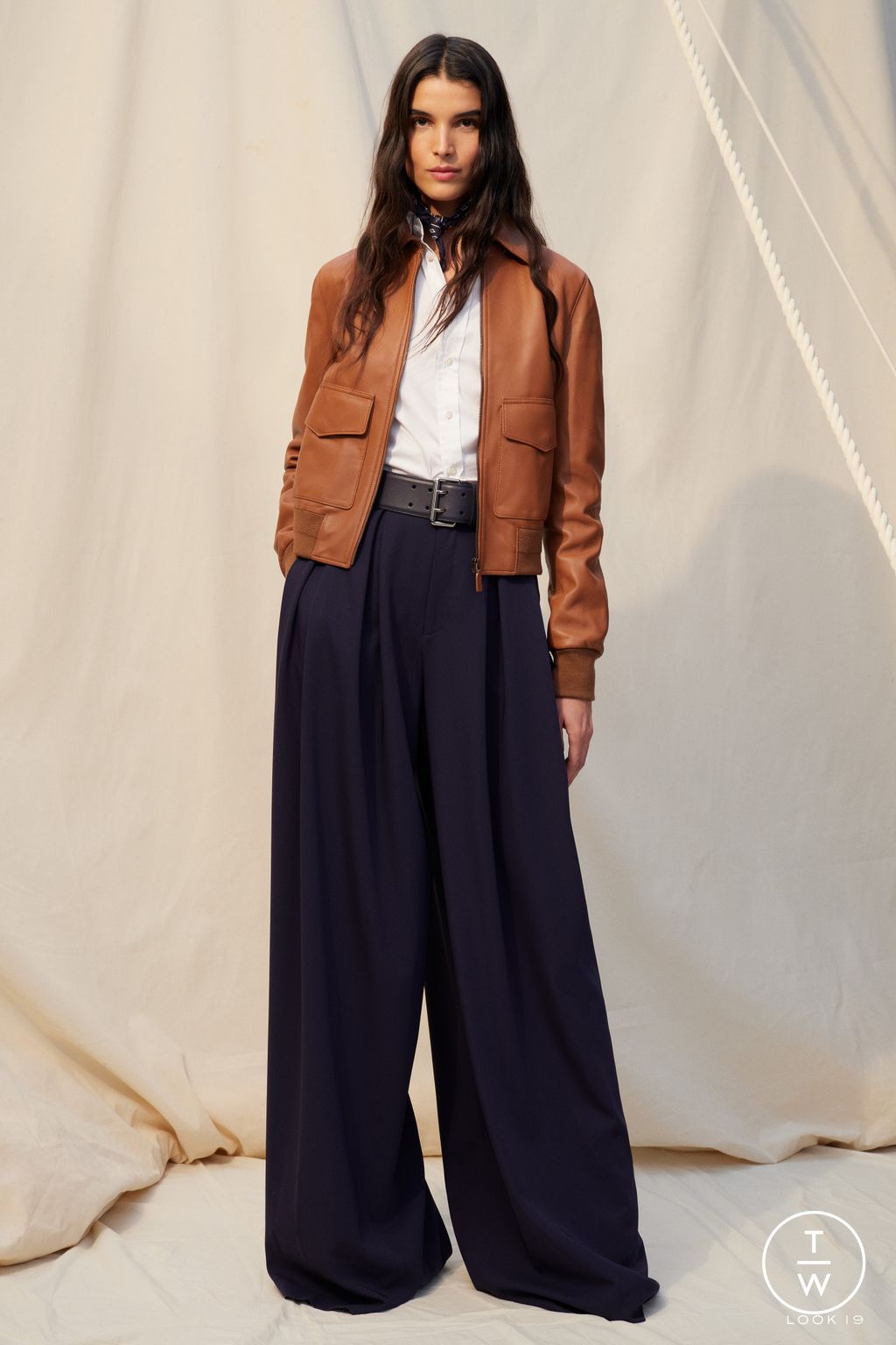 Fashion Week New York Resort 2026 look 19 from the Ralph Lauren collection womenswear