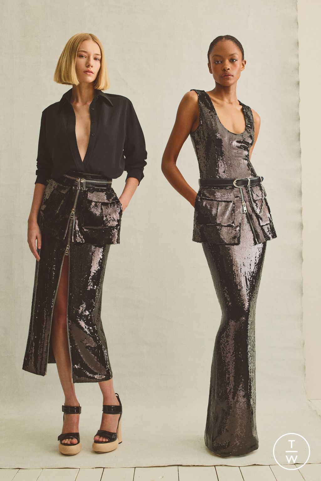 Fashion Week New York Pre-Fall 2023 look 2 from the Brandon Maxwell collection womenswear