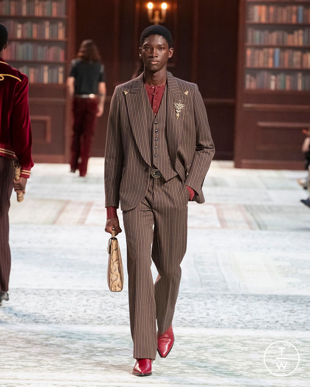 Fashion Week Paris Fall/Winter 2026 look 20 from the Amiri collection menswear