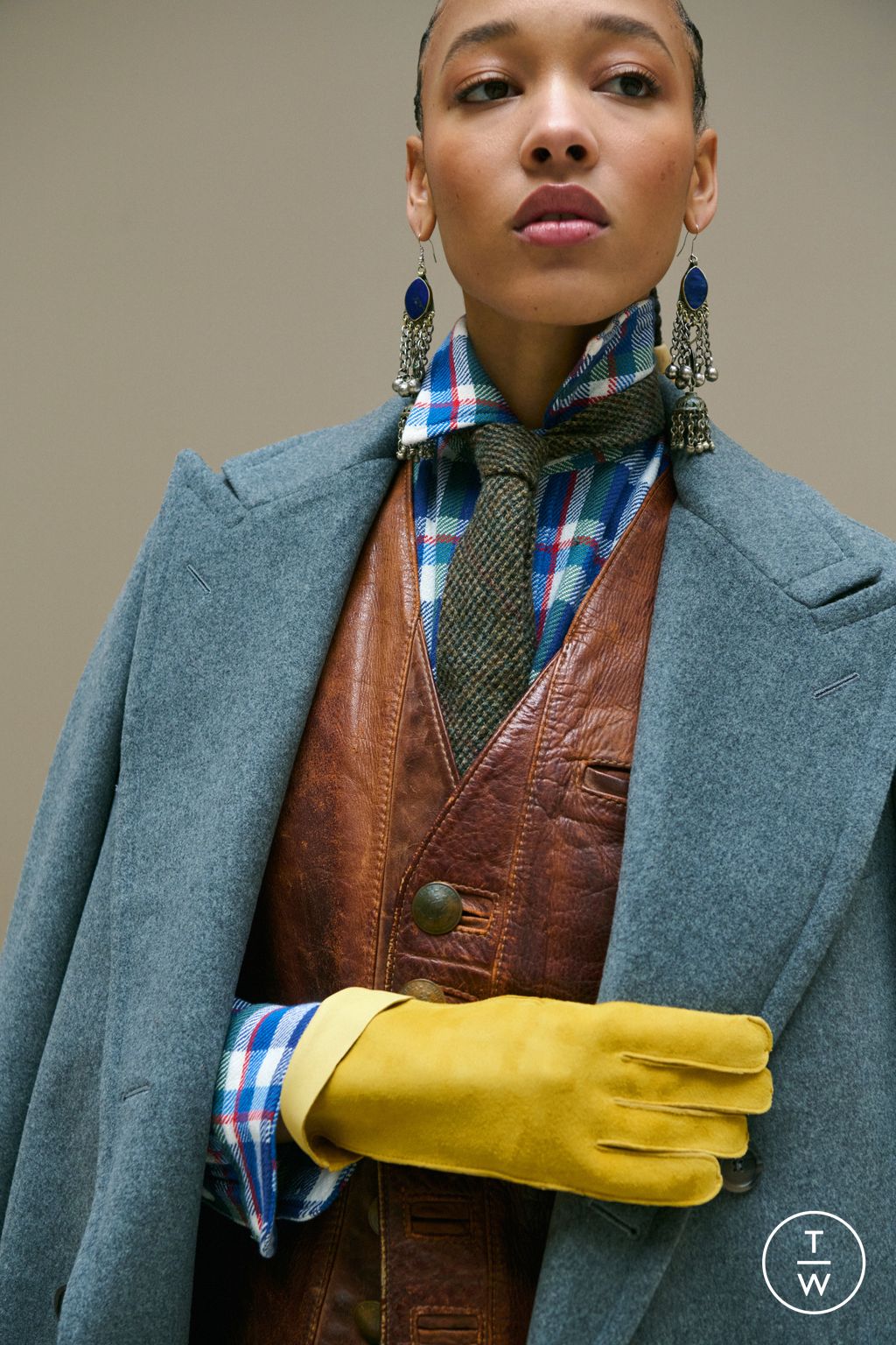 Fashion Week New York Fall/Winter 2026 look 13 from the Polo Ralph Lauren collection womenswear accessories