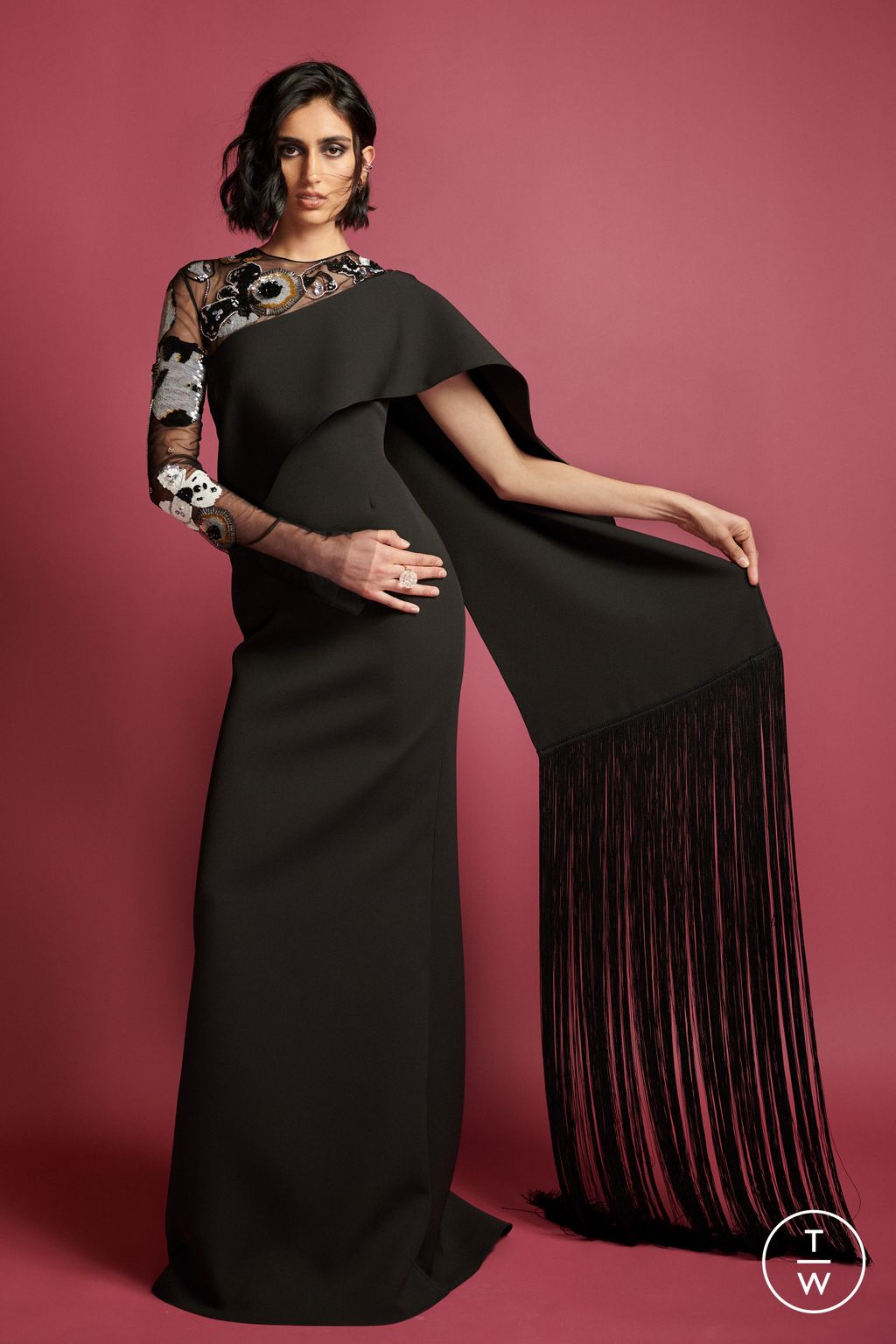 Fashion Week New York Resort 2024 look 20 from the Bibhu Mohapatra collection womenswear