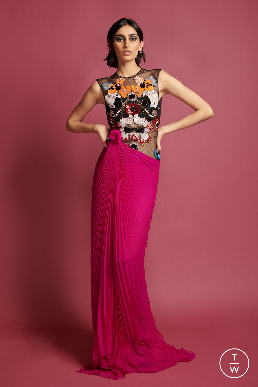 Fashion Week New York Resort 2024 look 21 de la collection Bibhu Mohapatra womenswear