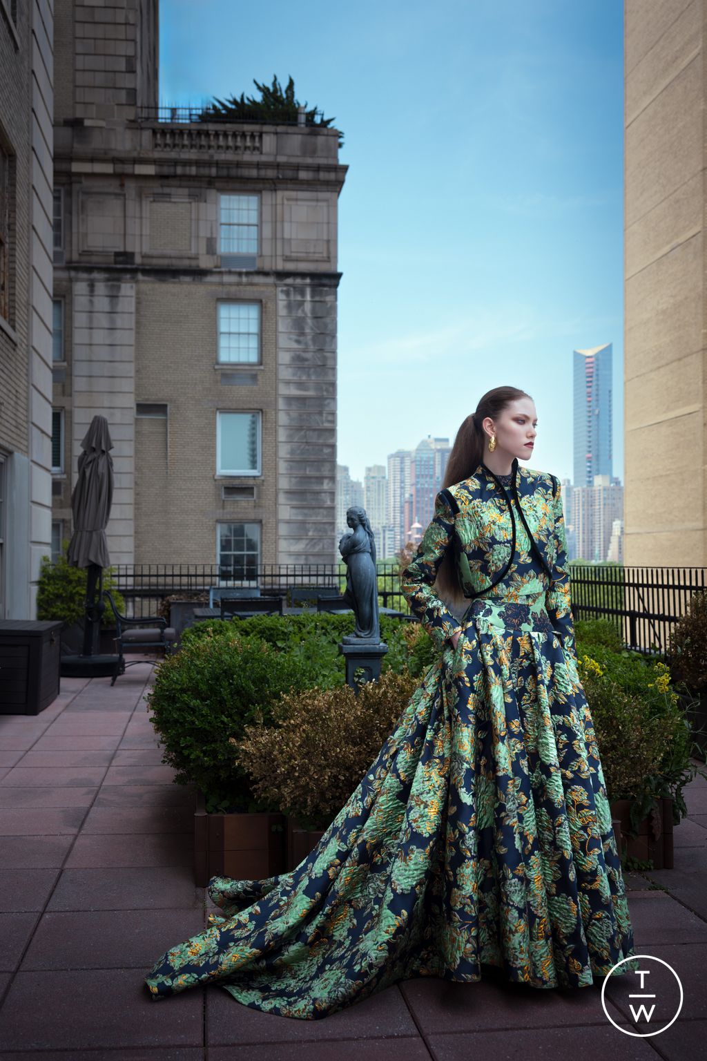 Fashion Week New York Resort 2026 look 21 from the Bibhu Mohapatra collection womenswear