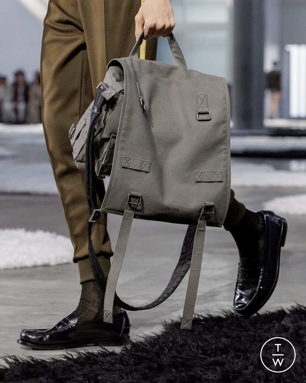 Fashion Week Milan Spring/Summer 2026 look 35 from the Prada collection menswear accessories