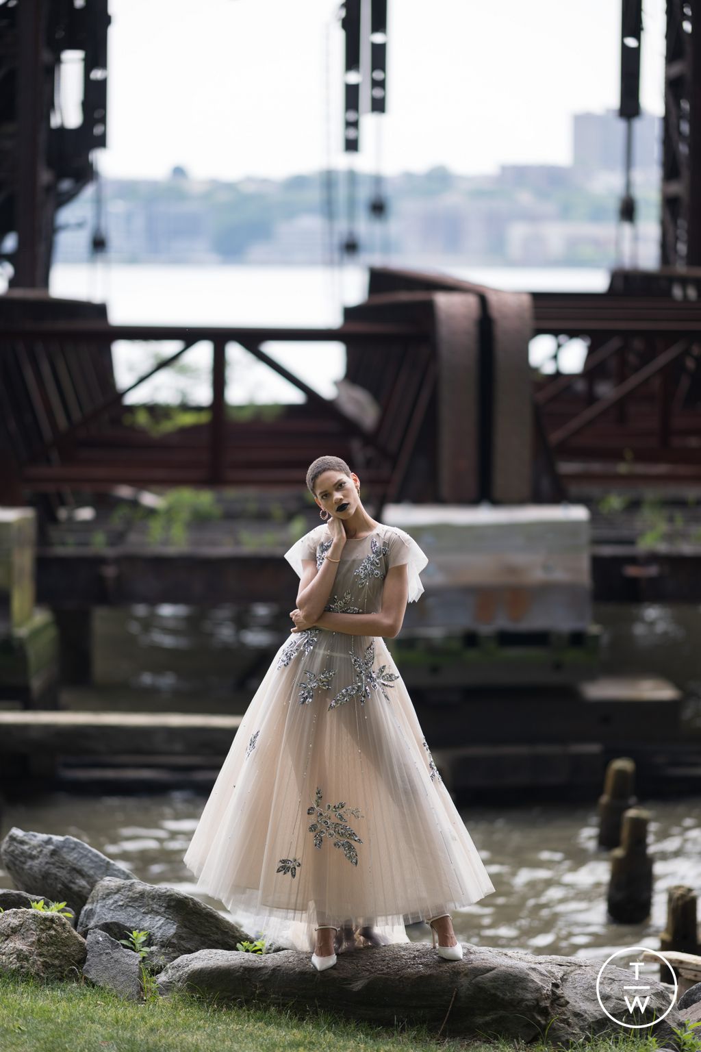 Fashion Week New York Resort 2025 look 26 from the Bibhu Mohapatra collection womenswear