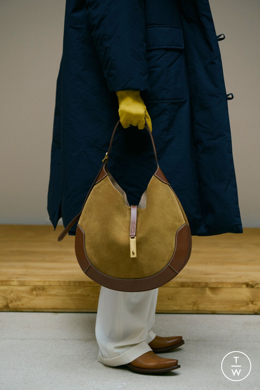 Fashion Week New York Fall/Winter 2026 look 18 from the Polo Ralph Lauren collection womenswear accessories