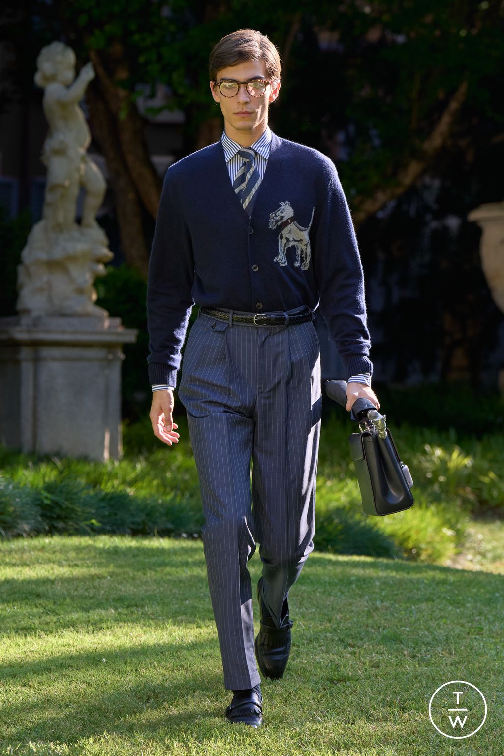 Fashion Week Milan Spring/Summer 2026 look 27 de la collection Dunhill menswear