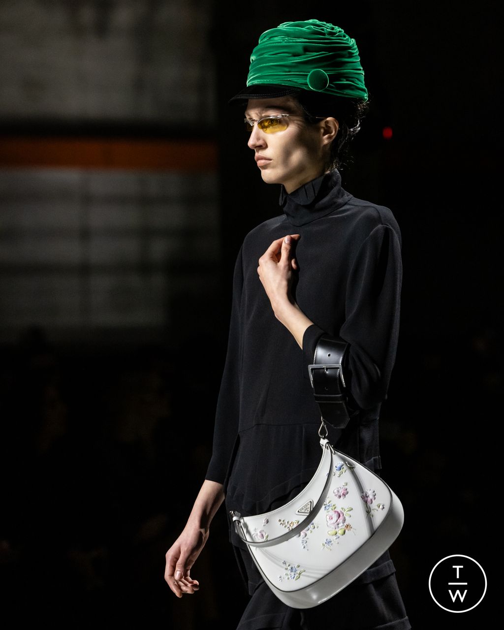 Fashion Week Milan Fall/Winter 2024 look 10 from the Prada collection womenswear accessories