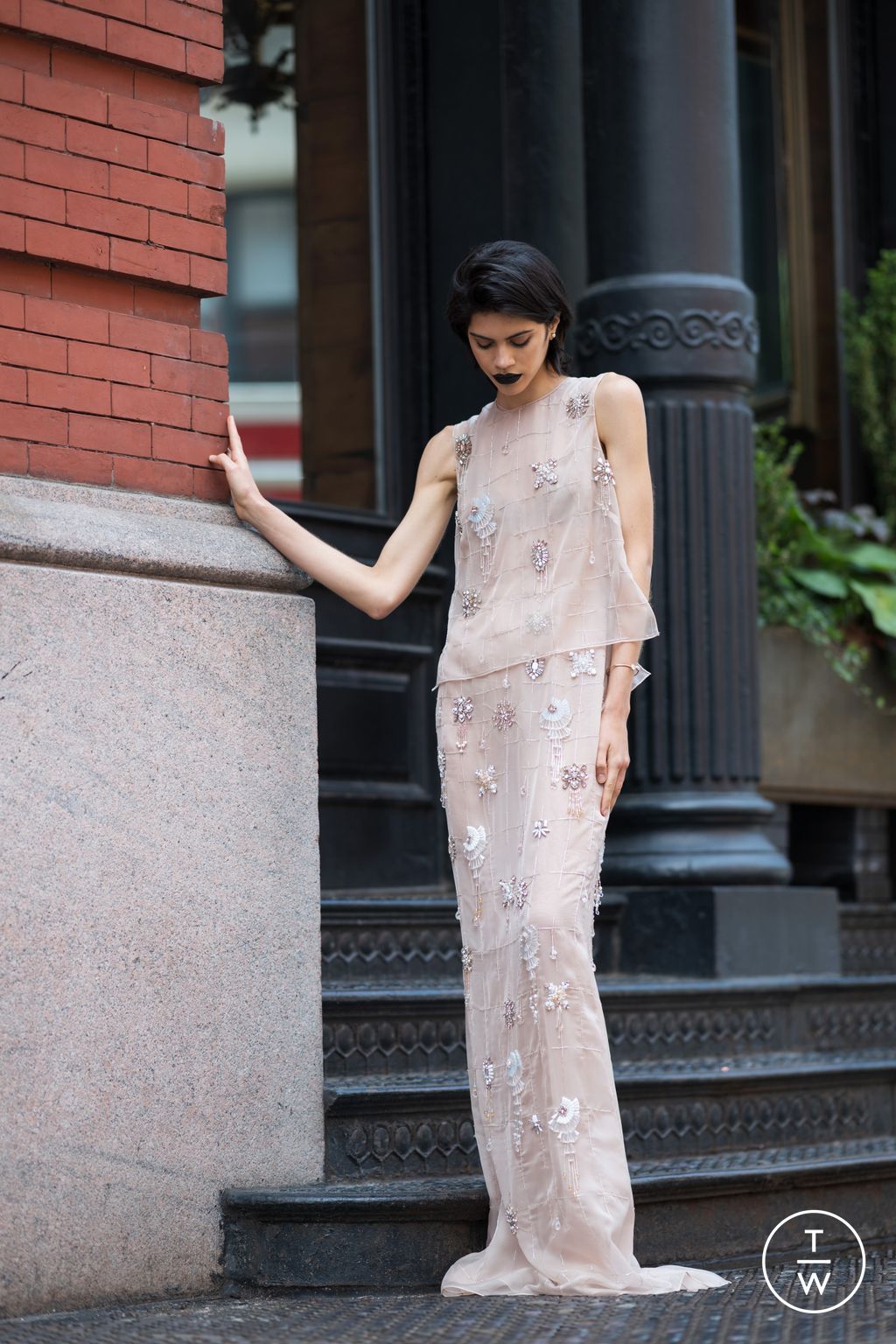 Fashion Week New York Resort 2025 look 27 from the Bibhu Mohapatra collection womenswear