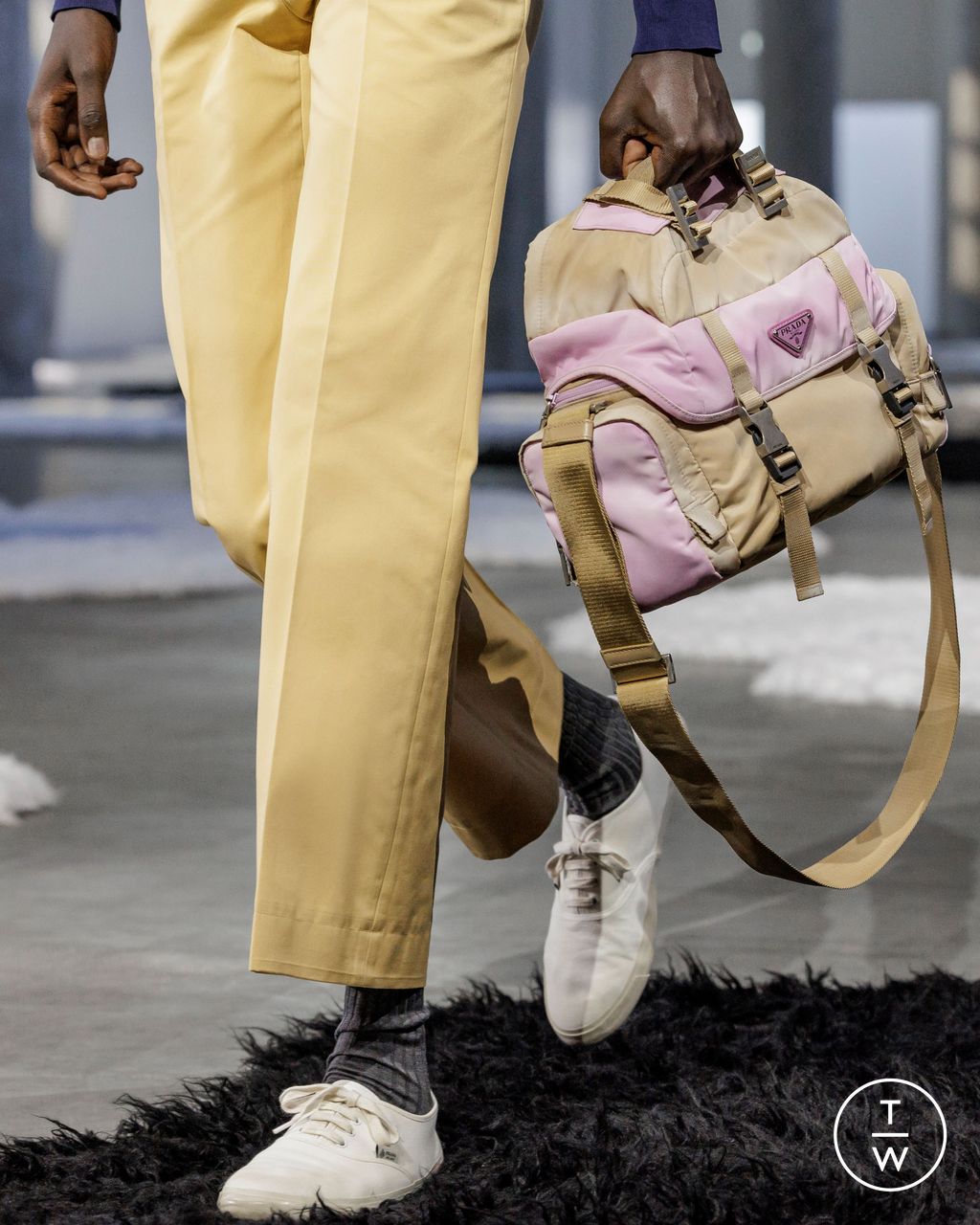 Fashion Week Milan Spring/Summer 2026 look 45 from the Prada collection menswear accessories