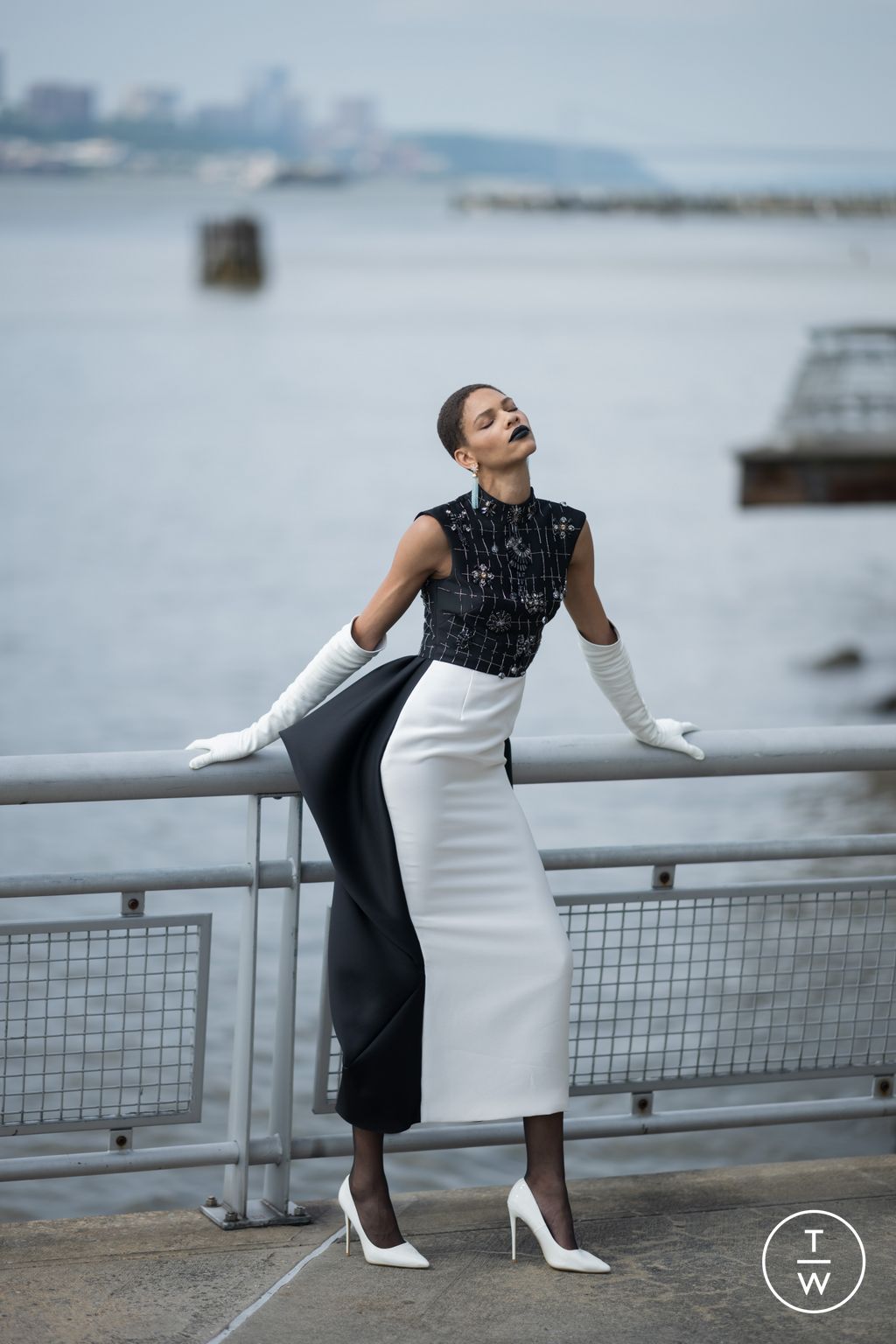 Fashion Week New York Resort 2025 look 28 from the Bibhu Mohapatra collection womenswear