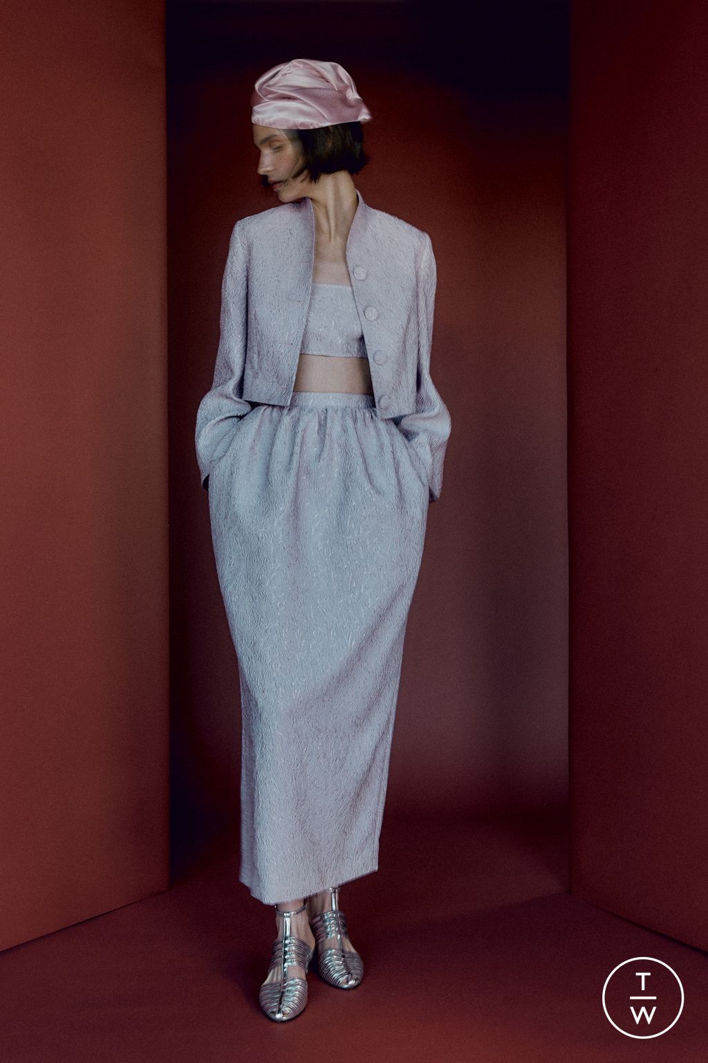 Fashion Week London Pre-Fall 2026 look 29 from the Huishan Zhang collection womenswear