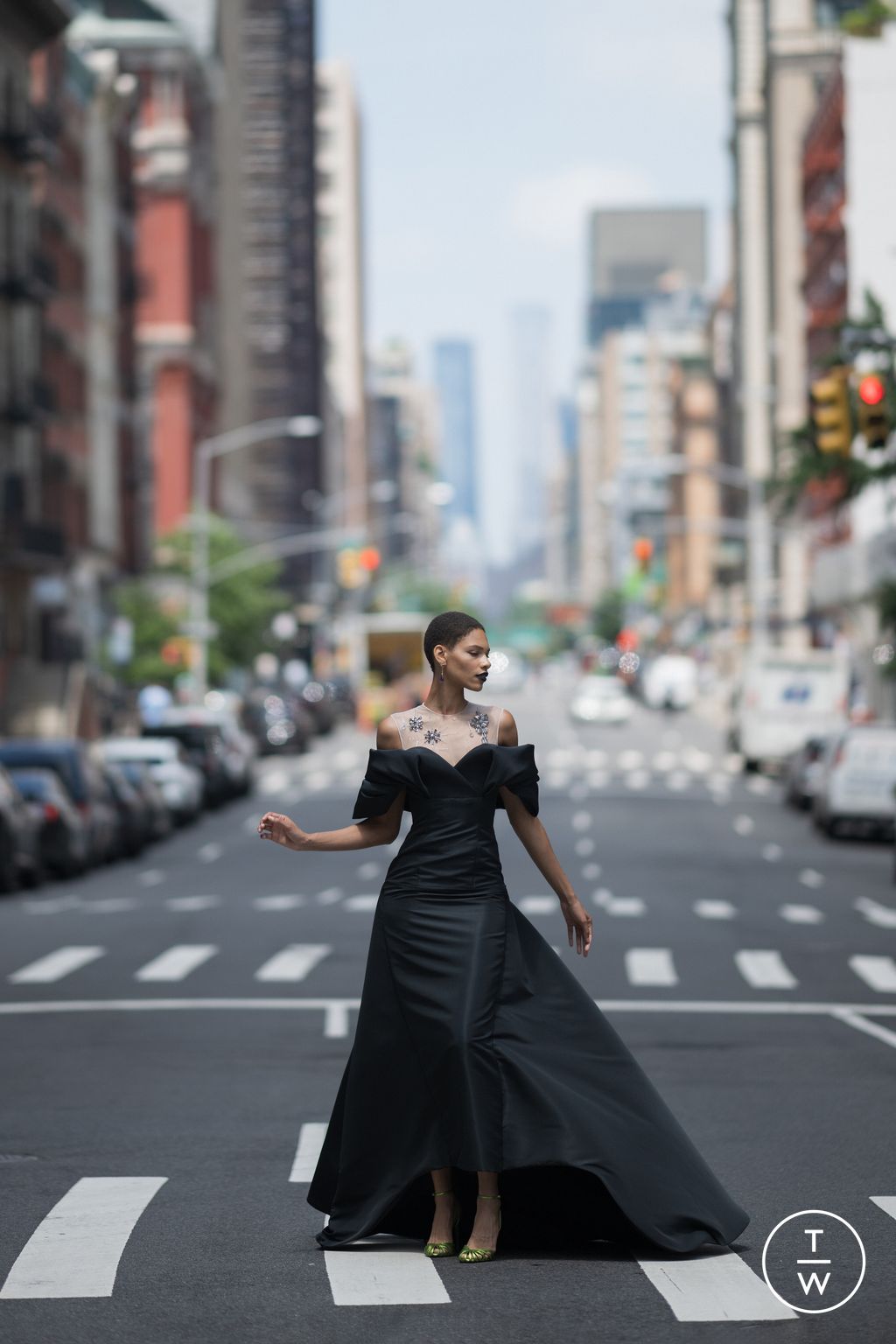 Fashion Week New York Resort 2025 look 30 from the Bibhu Mohapatra collection womenswear