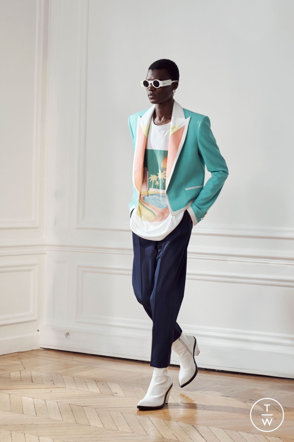Fashion Week Paris Pre-Fall 2024 look 31 de la collection Balmain menswear