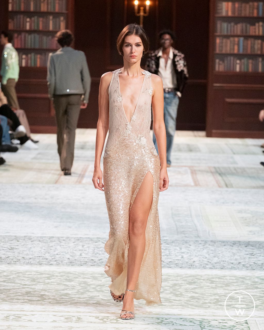 Fashion Week Paris Fall/Winter 2026 look 32 from the Amiri collection menswear