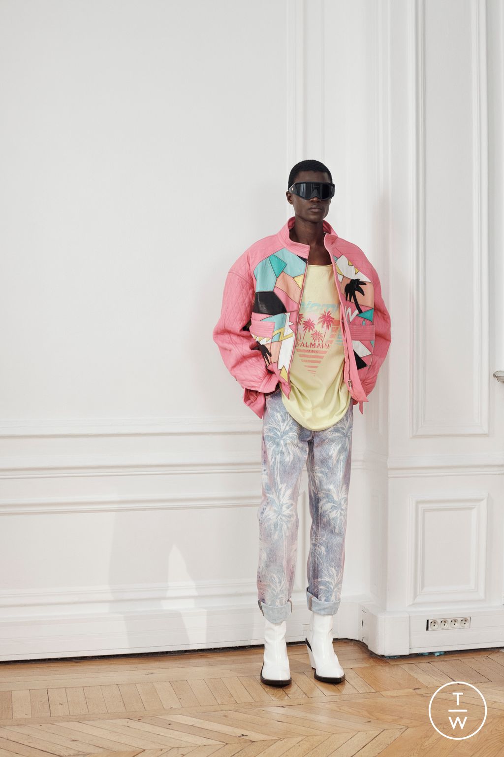 Fashion Week Paris Pre-Fall 2024 look 35 de la collection Balmain menswear