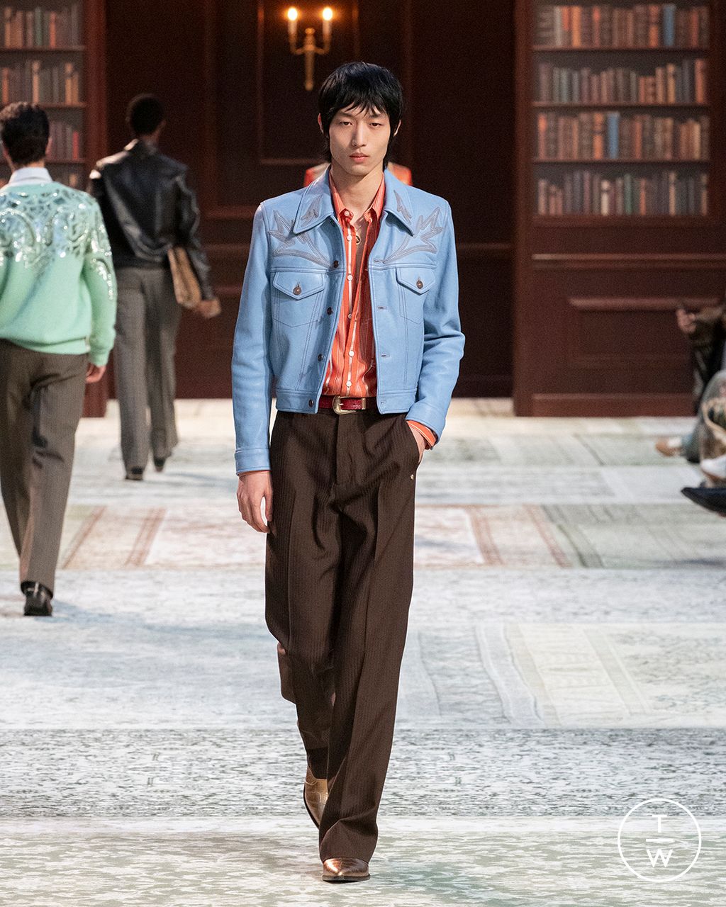 Fashion Week Paris Fall/Winter 2026 look 36 from the Amiri collection menswear