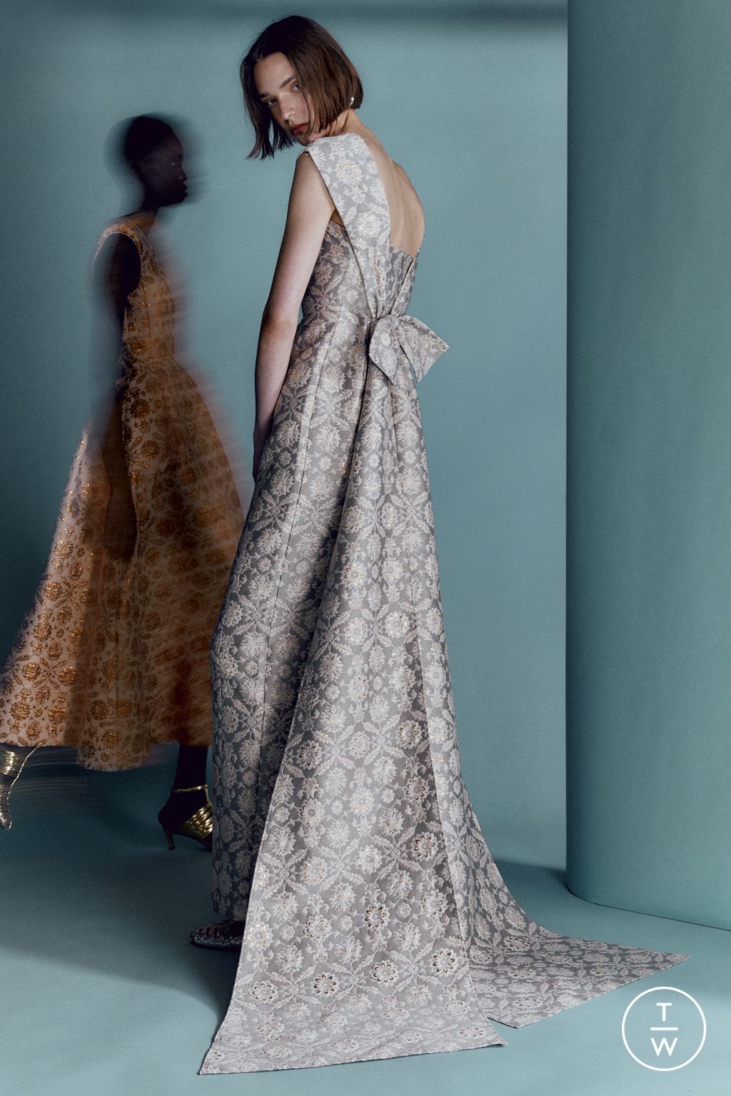 Fashion Week London Pre-Fall 2026 look 36 from the Huishan Zhang collection womenswear