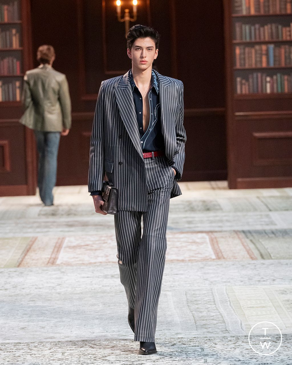 Fashion Week Paris Fall/Winter 2026 look 38 from the Amiri collection menswear