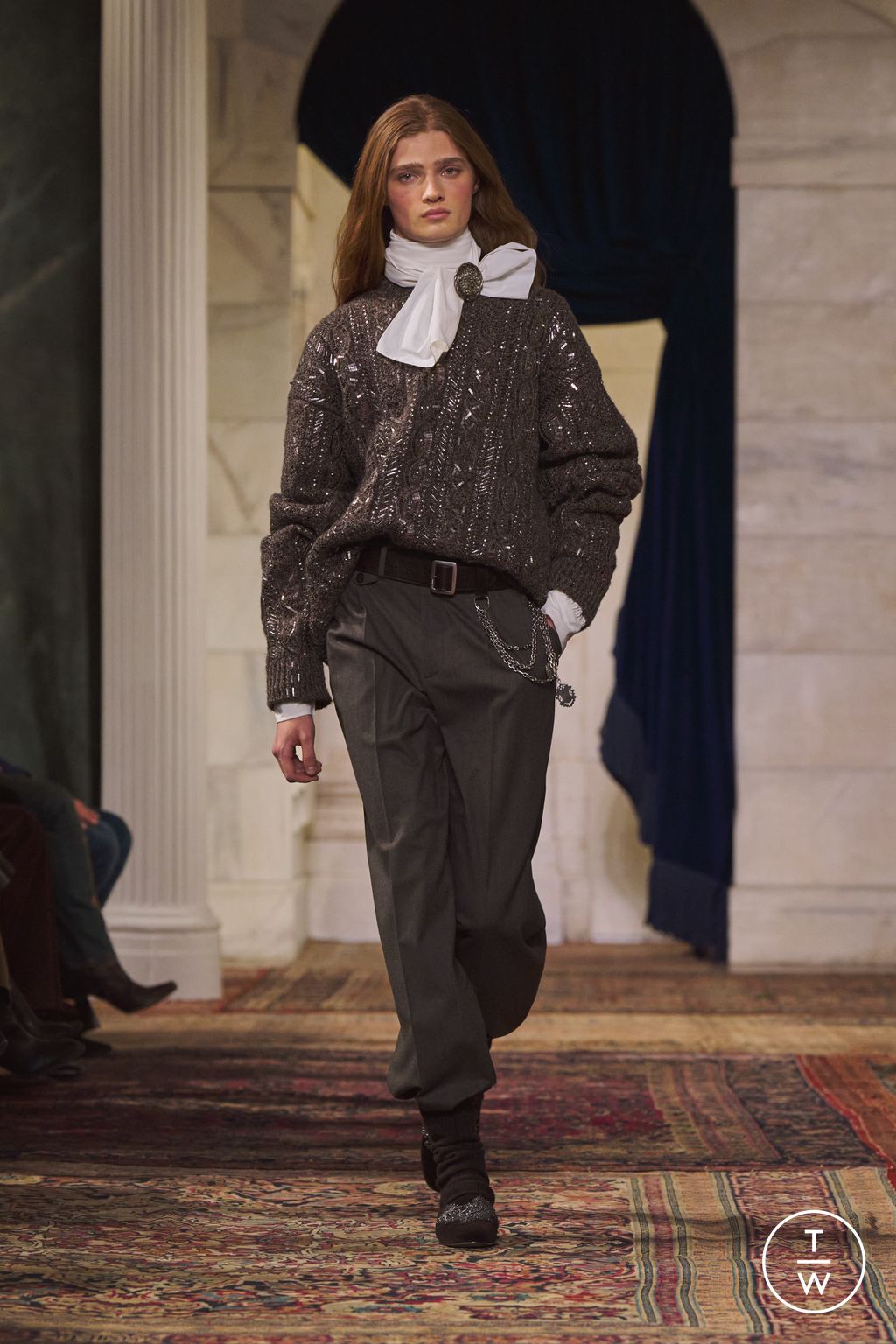 Fashion Week New York Fall/Winter 2026 look 39 from the Ralph Lauren collection womenswear