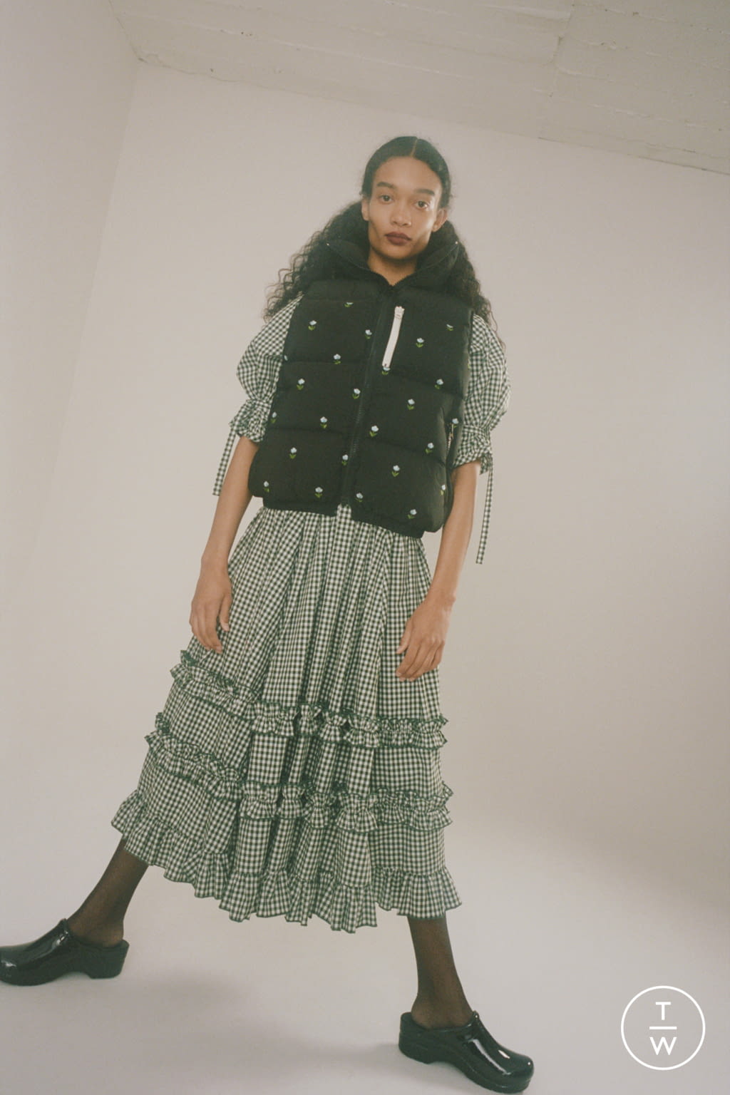 Fashion Week New York Fall/Winter 2021 look 4 de la collection Sandy Liang womenswear