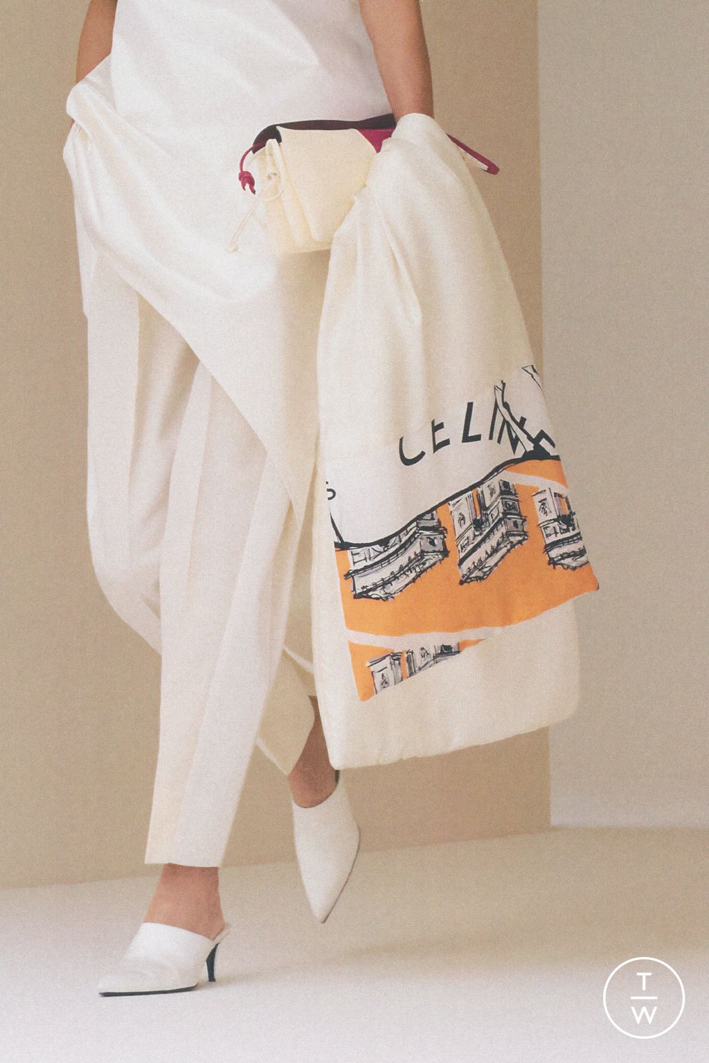 Fashion Week Paris Fall/Winter 2026 look 54 from the Celine collection womenswear accessories