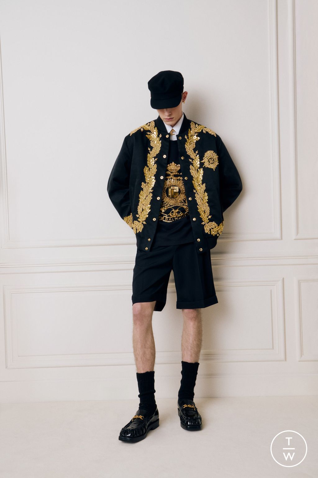 Fashion Week Paris Pre-Fall 2025 look 44 de la collection Balmain menswear