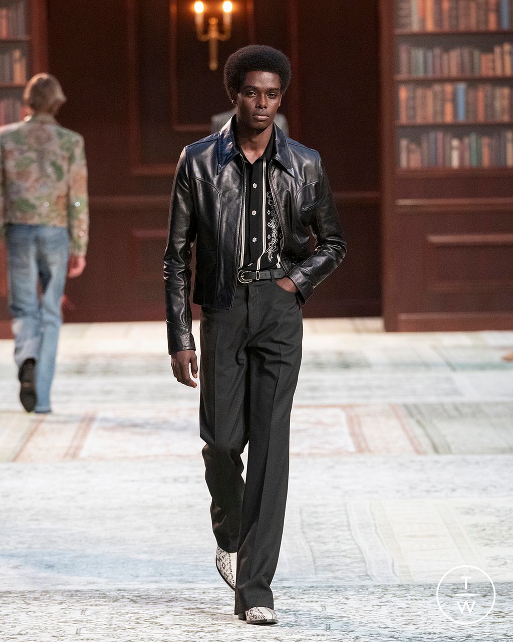 Fashion Week Paris Fall/Winter 2026 look 45 from the Amiri collection menswear