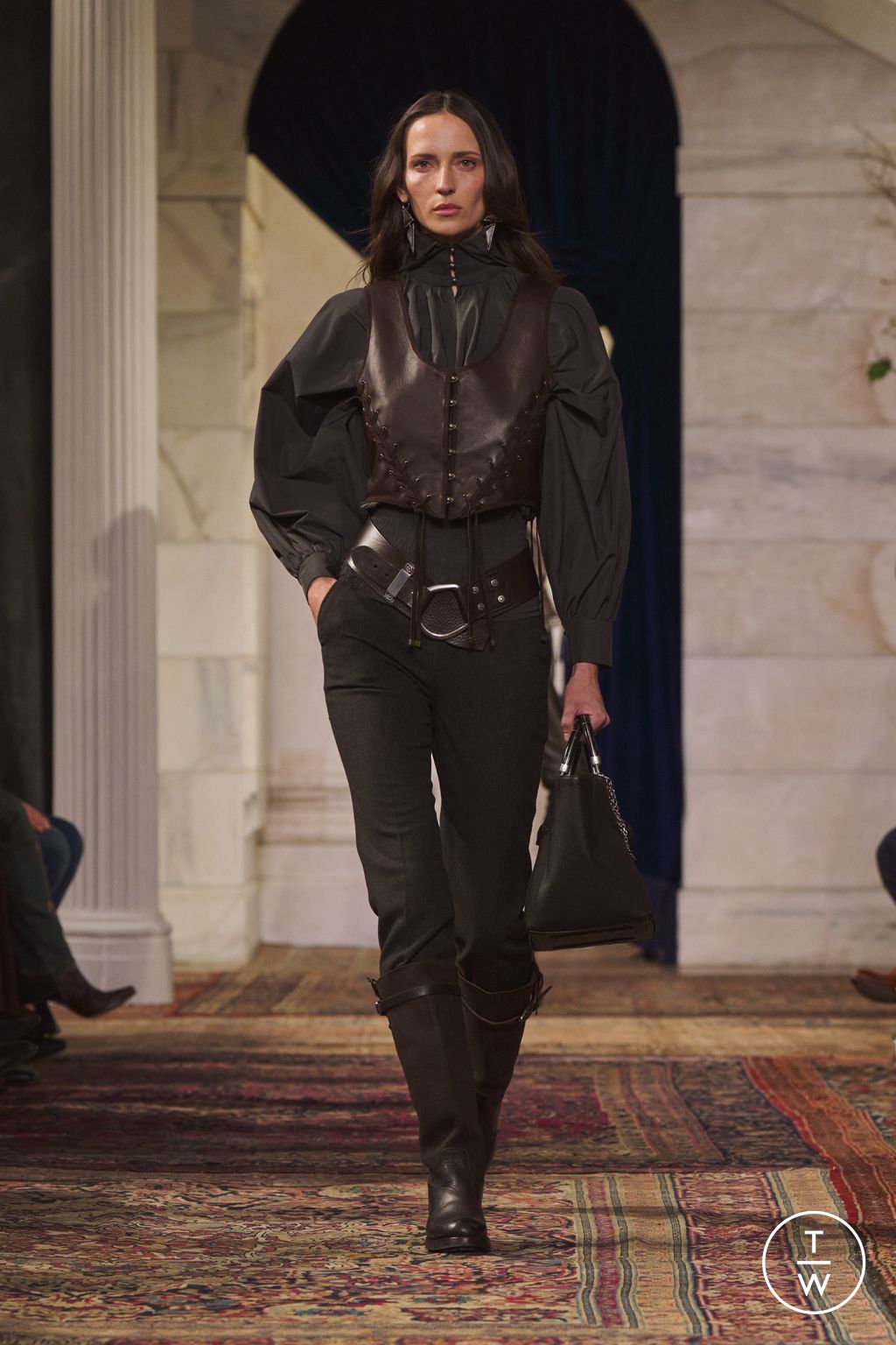 Fashion Week New York Fall/Winter 2026 look 45 from the Ralph Lauren collection womenswear