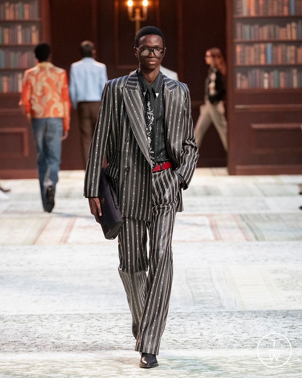 Fashion Week Paris Fall/Winter 2026 look 46 from the Amiri collection menswear