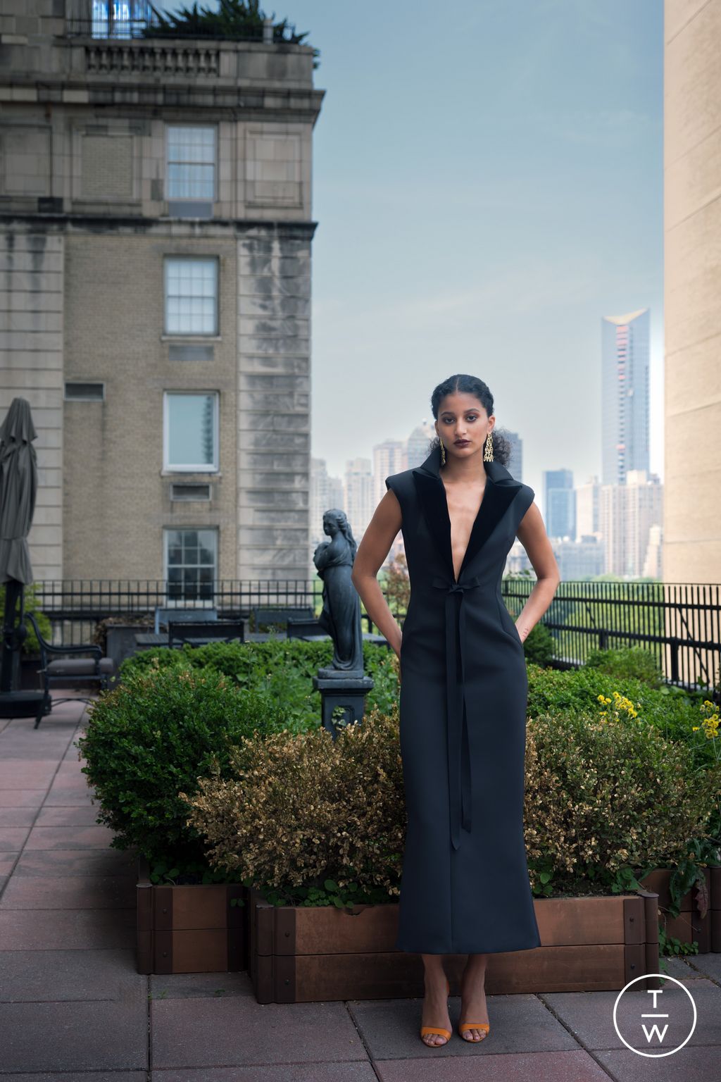 Fashion Week New York Resort 2026 look 4 from the Bibhu Mohapatra collection womenswear